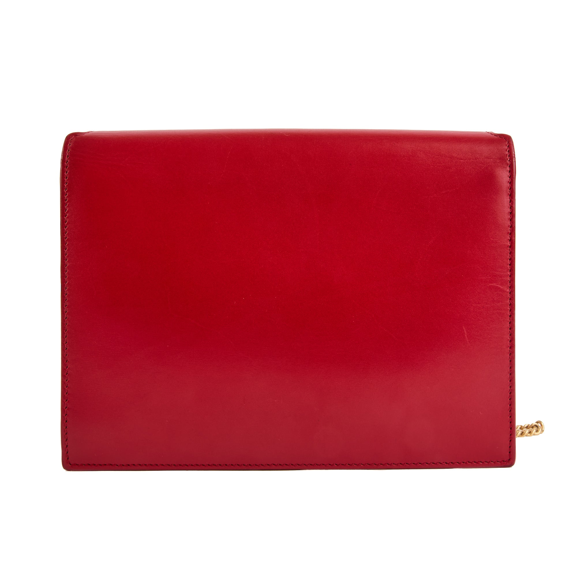 SAINT LAURENT - Sac à main Cassandra cuir rouge - Handbag