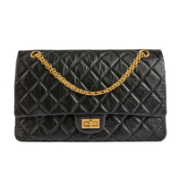 CHANEL - Sac Bandoulière 2.55 Jumbo cuir noir - Handbag