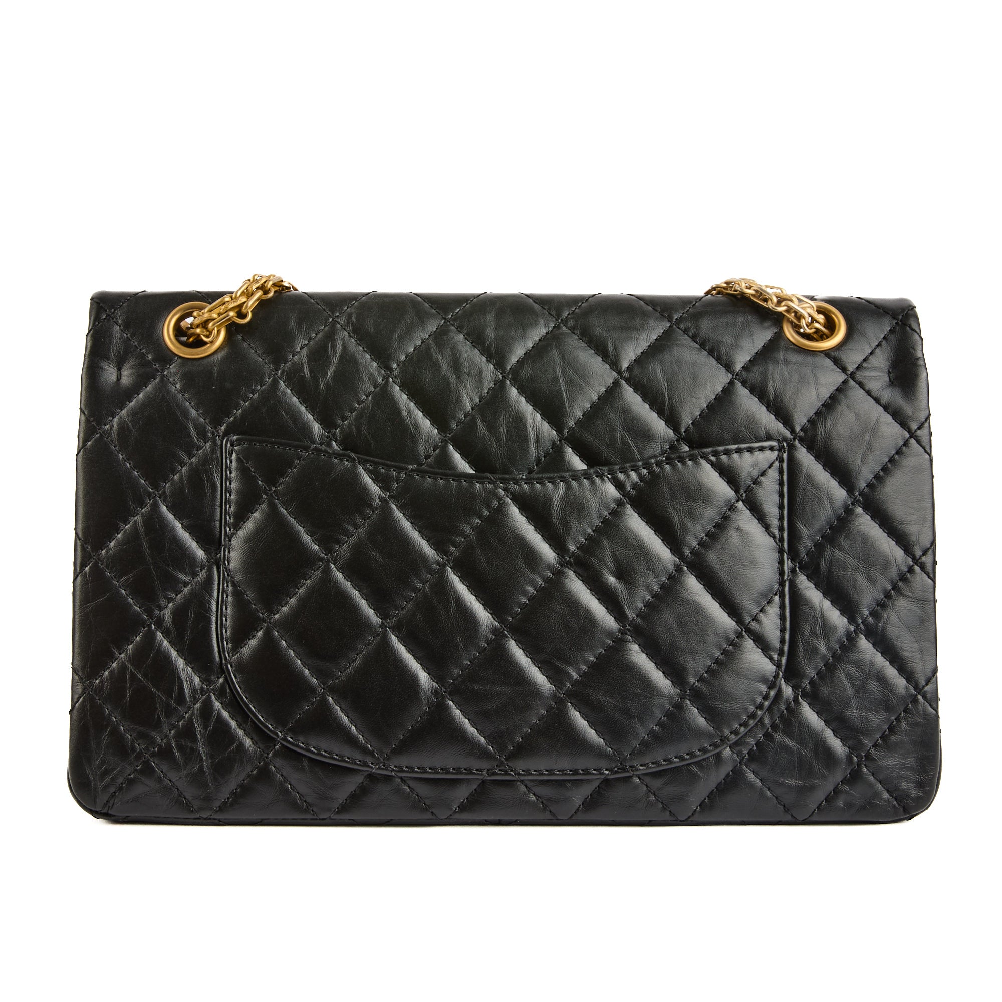 CHANEL - Sac Bandoulière 2.55 Jumbo cuir noir - Handbag