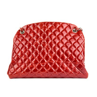 CHANEL - Sac à main Just Mademoiselle Logo CC cuir vernis rouge - Handbag