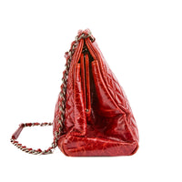CHANEL - Sac à main Just Mademoiselle Logo CC cuir vernis rouge - Handbag