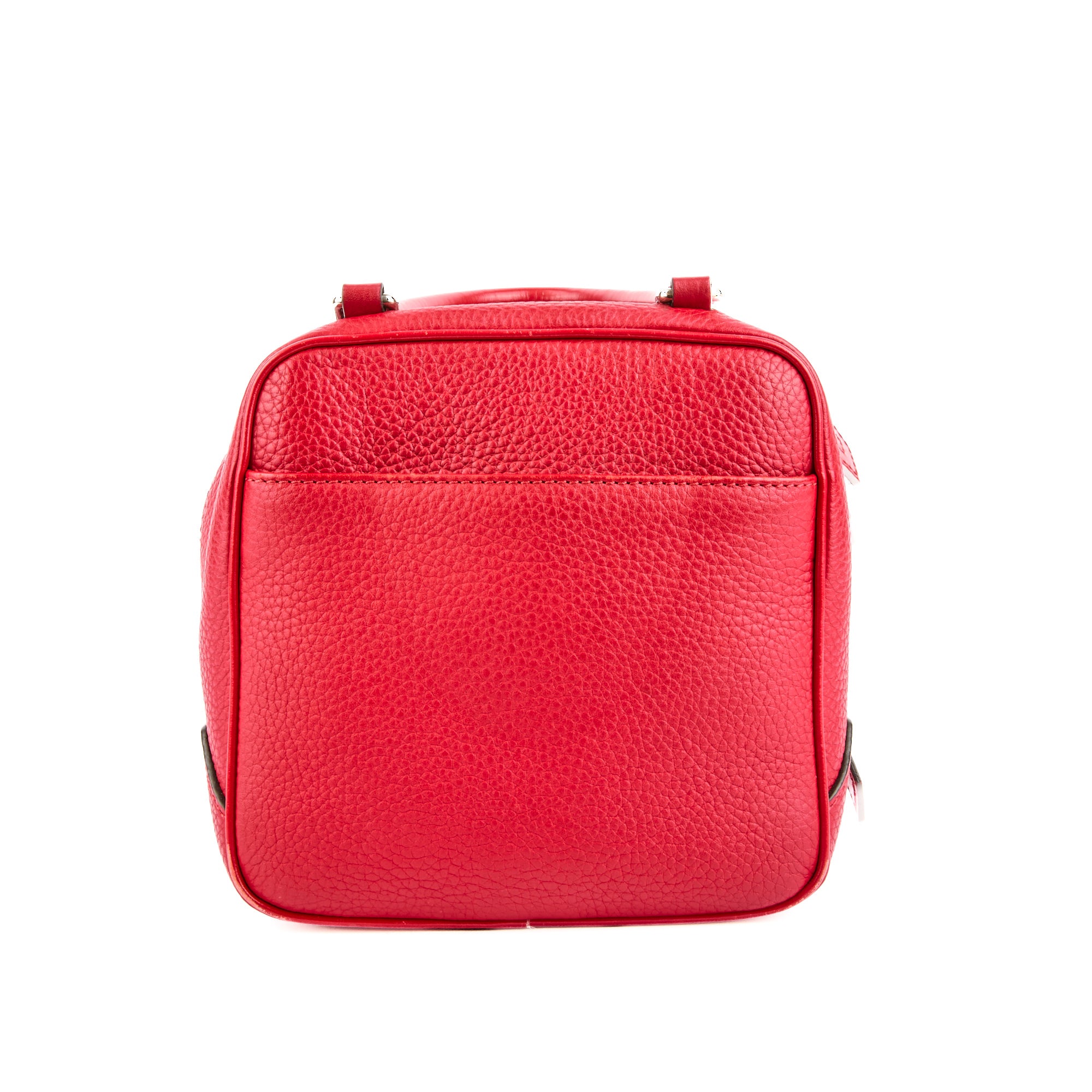 LOUIS VUITTON - Sac à main Neo Square cuir grainé rouge - Handbag