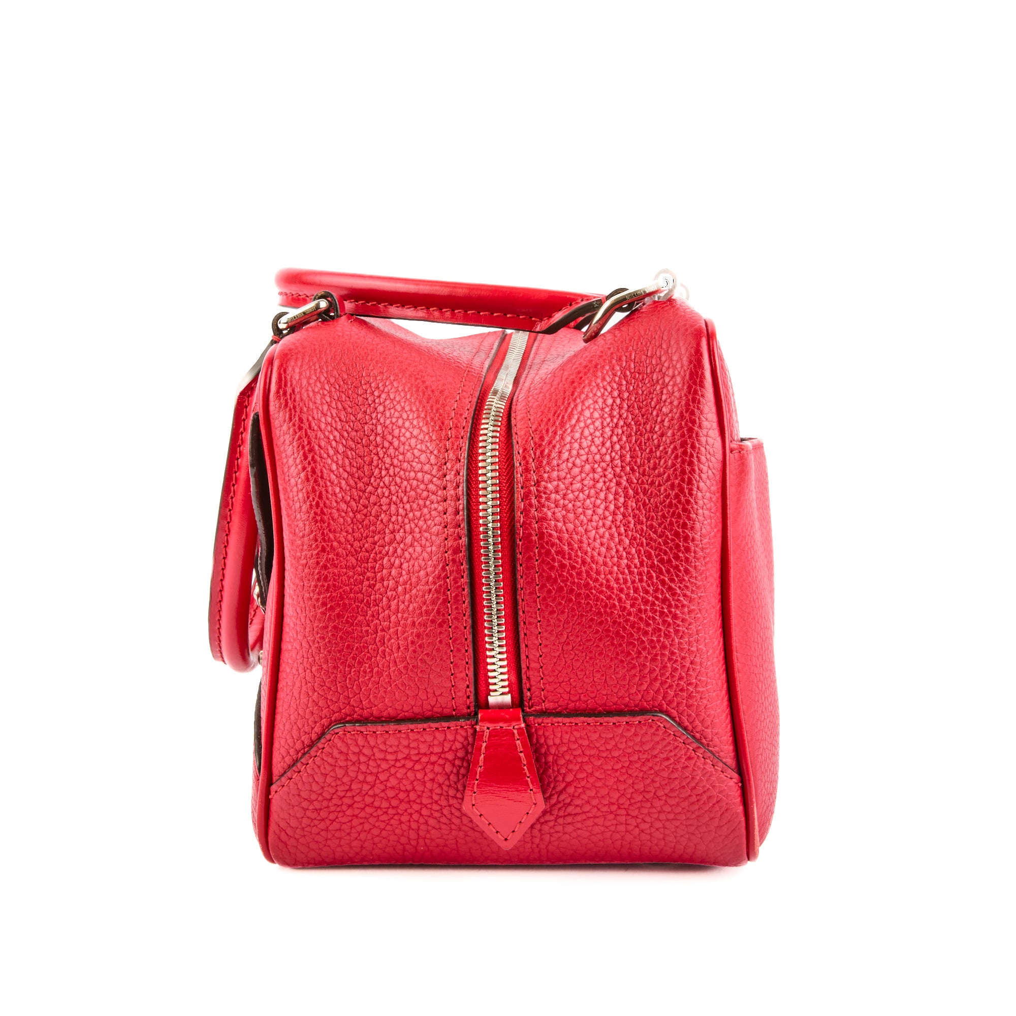 LOUIS VUITTON - Sac à main Neo Square cuir grainé rouge - Handbag