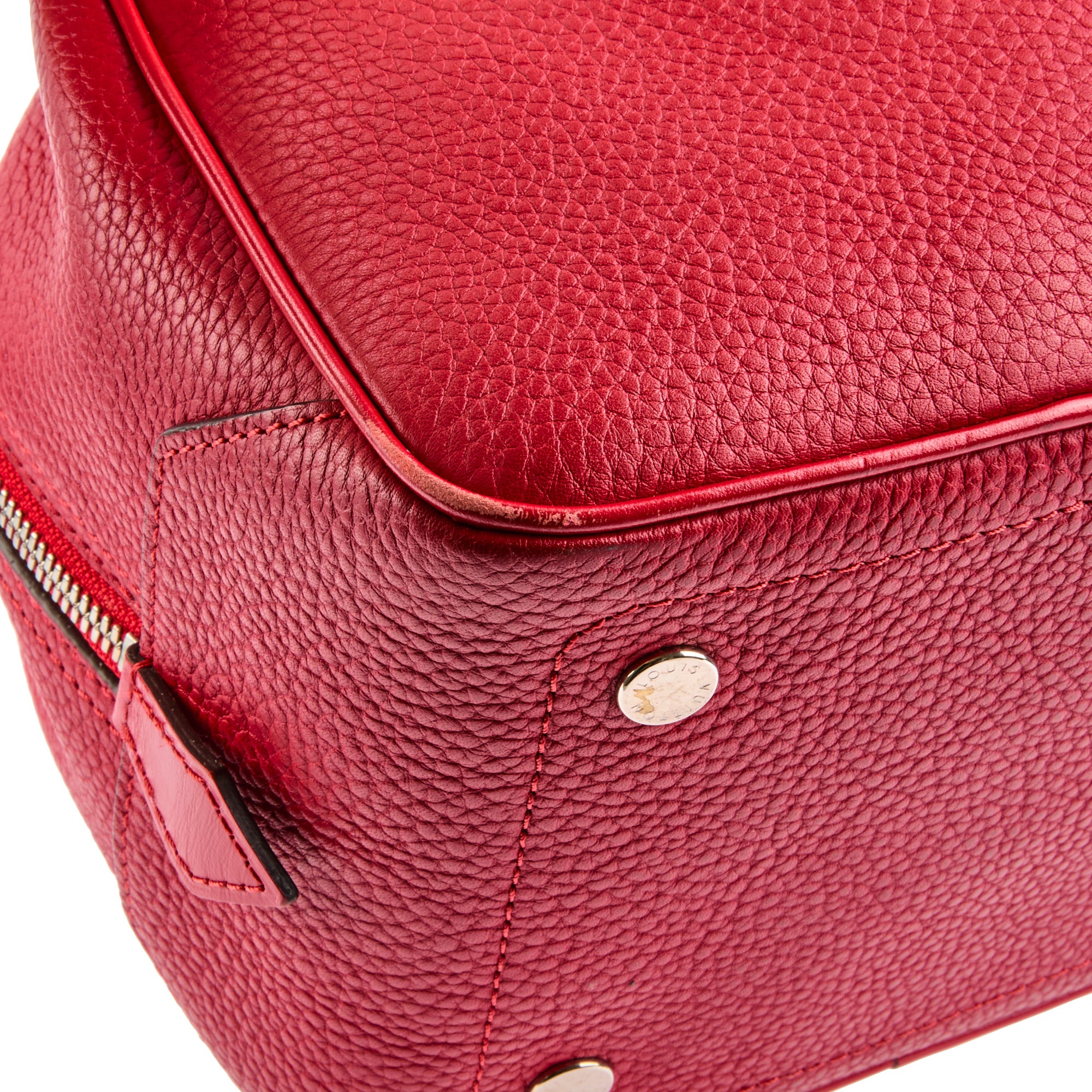 LOUIS VUITTON - Sac à main Neo Square cuir grainé rouge - Handbag