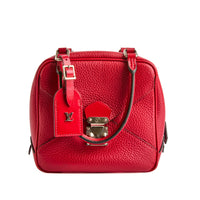 LOUIS VUITTON - Sac à main Neo Square cuir grainé rouge - Handbag