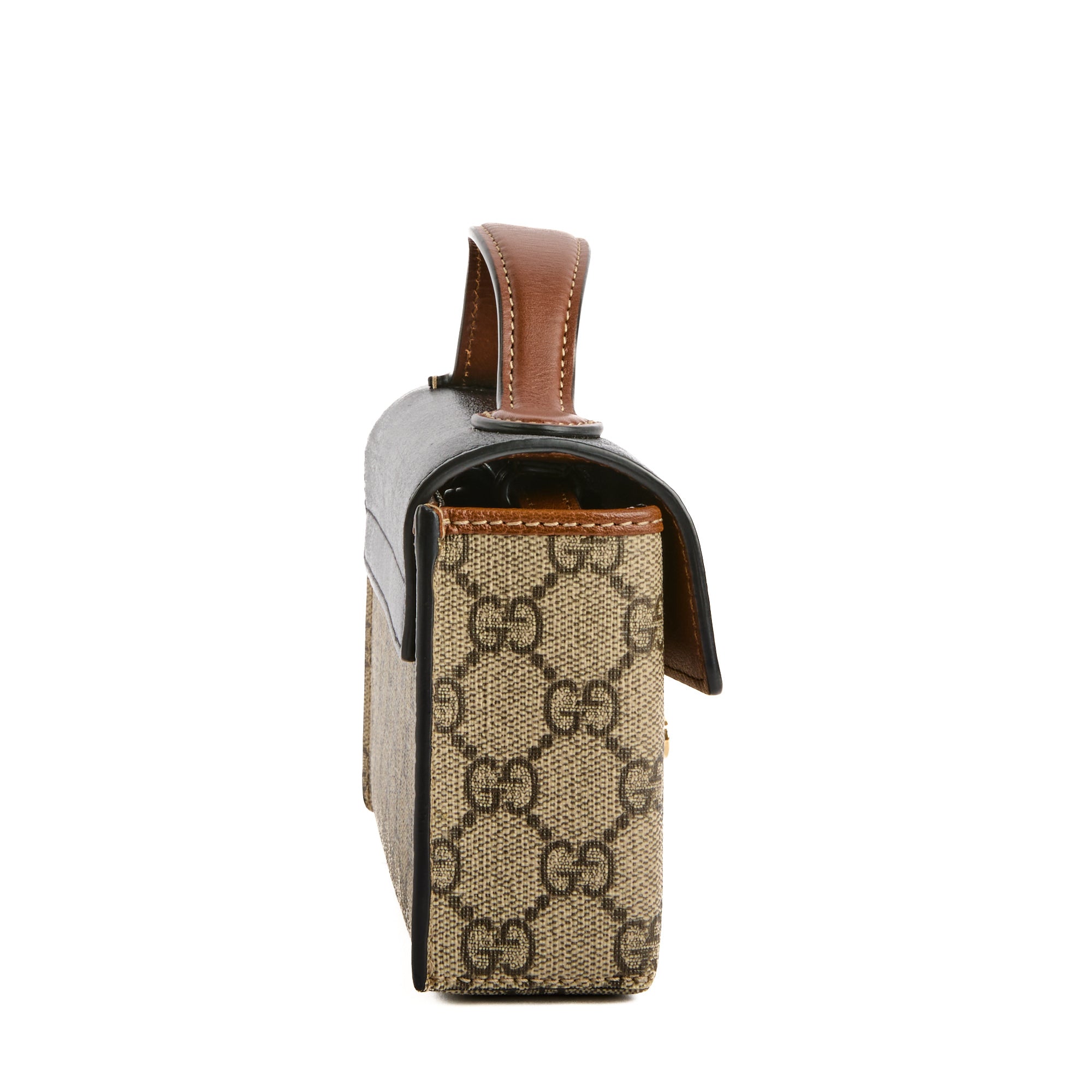 GUCCI - Sac à main Mini Padlock toile GG Guccissima - Handbag