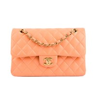 CHANEL - Sac bandoulière Small Classique Timeless cuir rose - Handbag