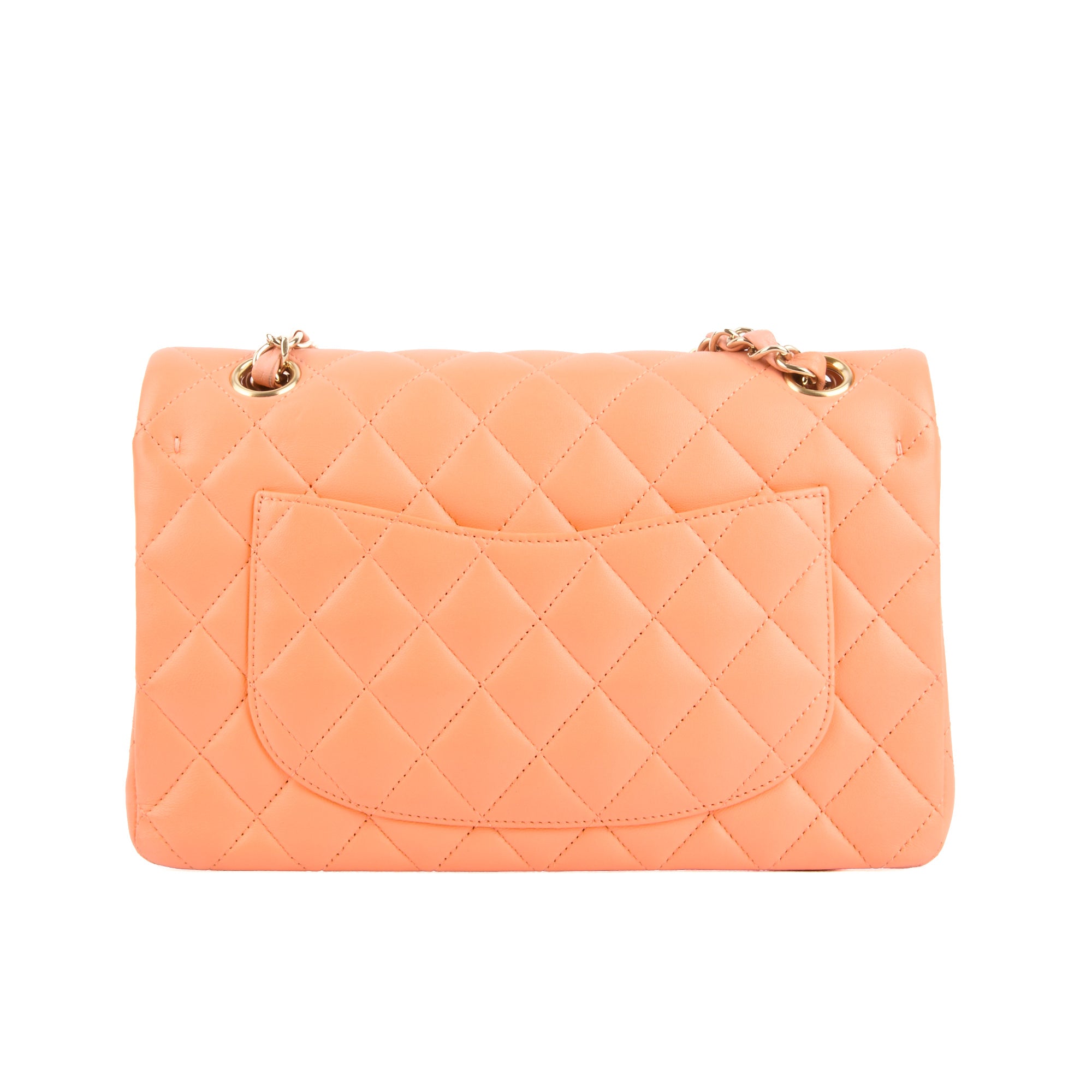 CHANEL - Sac bandoulière Small Classique Timeless cuir rose - Handbag
