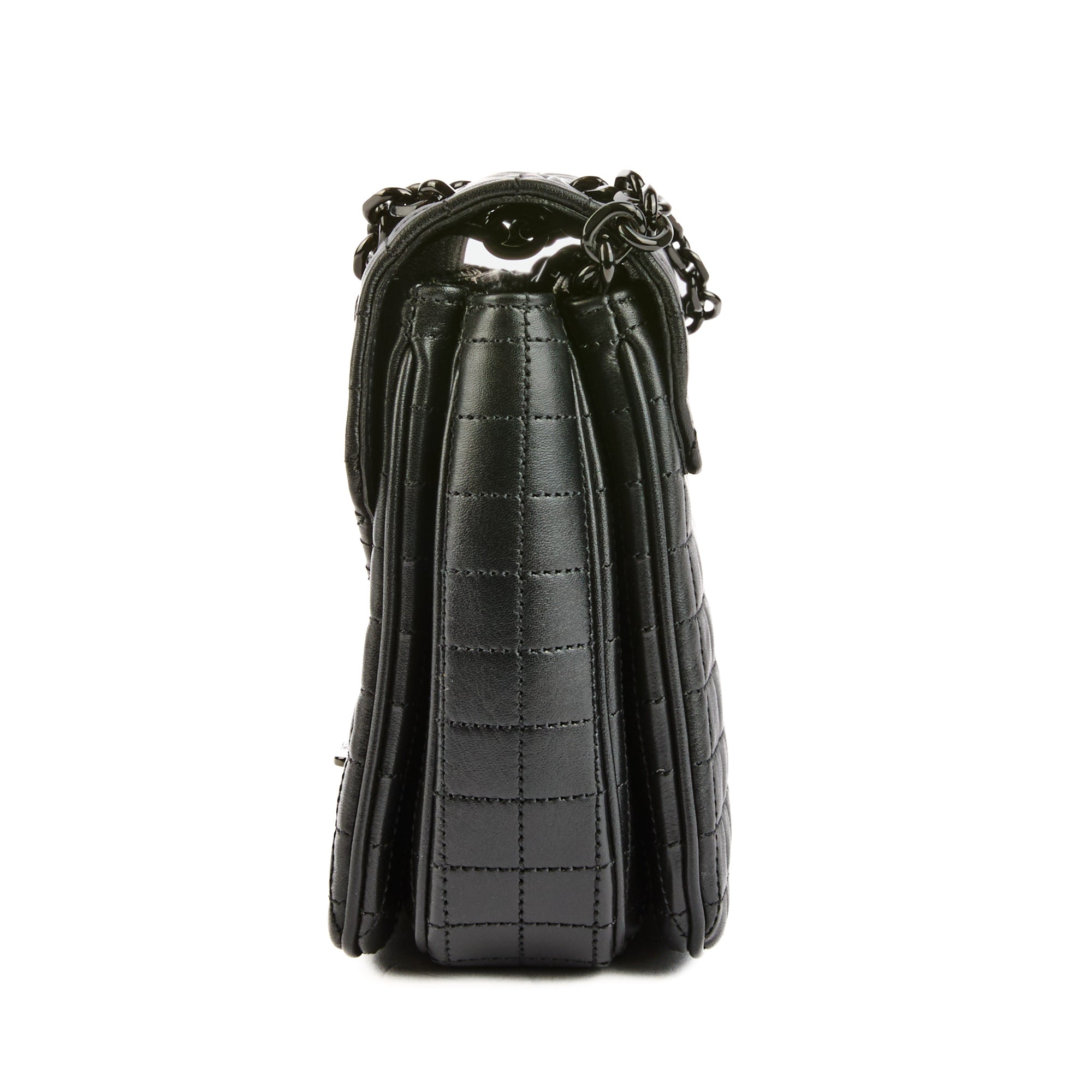 CELINE - Sac bandoulière Classique C cuir matelassé noir - Handbag