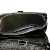 CELINE - Sac bandoulière Classique C cuir matelassé noir - Handbag