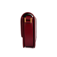 SAINT LAURENT - Sac bandoulière Solférino cuir bordeaux - Handbag