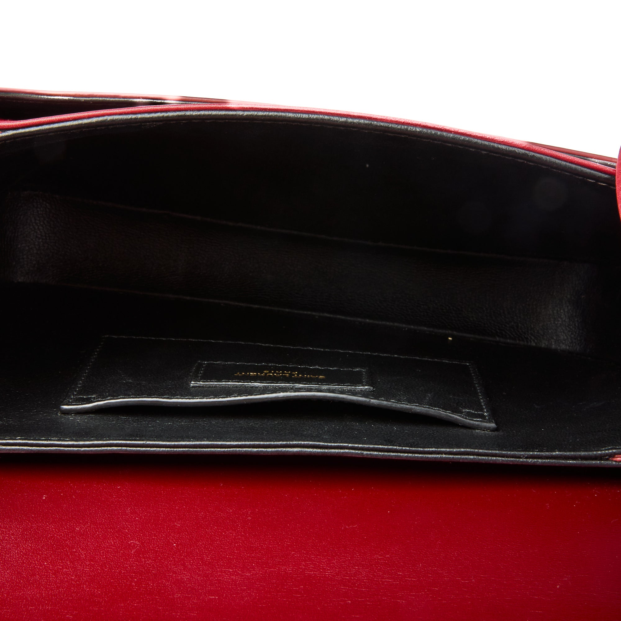 SAINT LAURENT - Sac bandoulière Solférino cuir bordeaux - Handbag