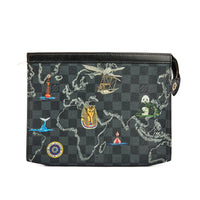 LOUIS VUITTON - Pochette Trousse Map World tour toile Damier Graphite - Clutch bag