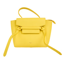 CELINE - Sac à main Belt Micro cuir grainé jaune - Handbag