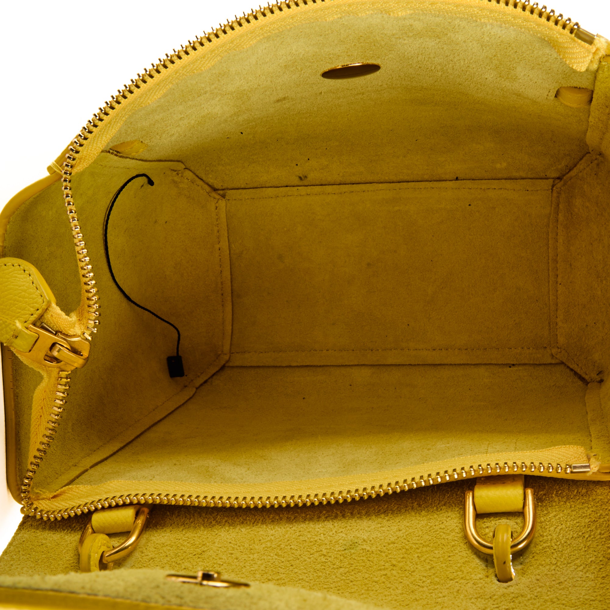 CELINE - Sac à main Belt Micro cuir grainé jaune - Handbag