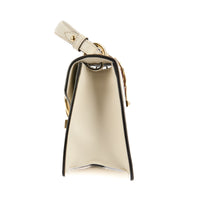 GUCCI - Sac bandoulière Sylvie Handle bande web cuir blanc - Handbag