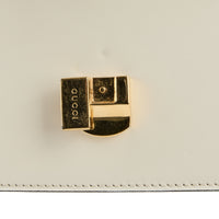 GUCCI - Sac bandoulière Sylvie Handle bande web cuir blanc - Handbag