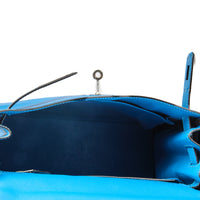 HERMES - Kelly II 28 Evercolor calfskin leather blue handbag