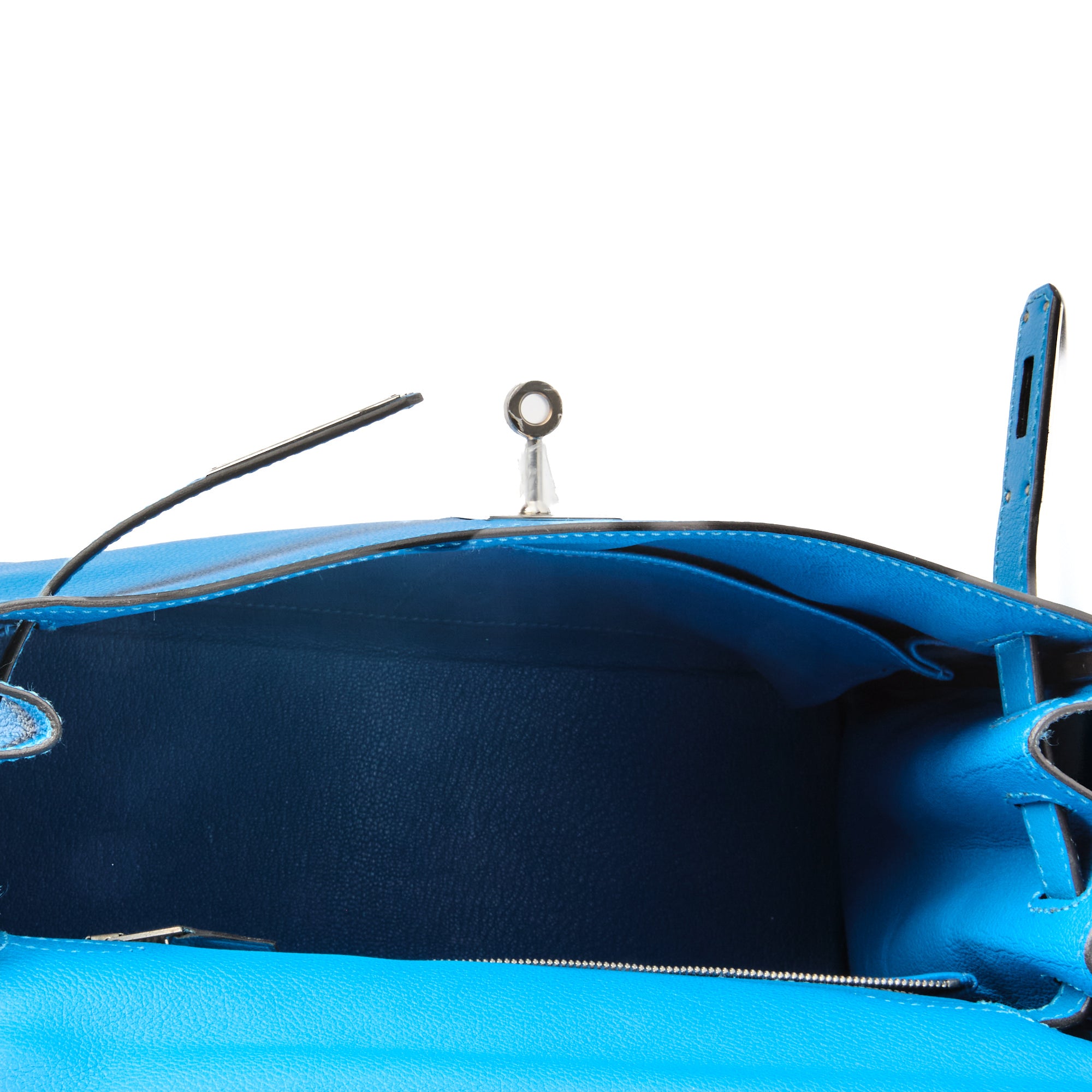 HERMES - Kelly II 28 Evercolor calfskin leather blue handbag