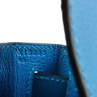 HERMES - Kelly II 28 Evercolor calfskin leather blue handbag