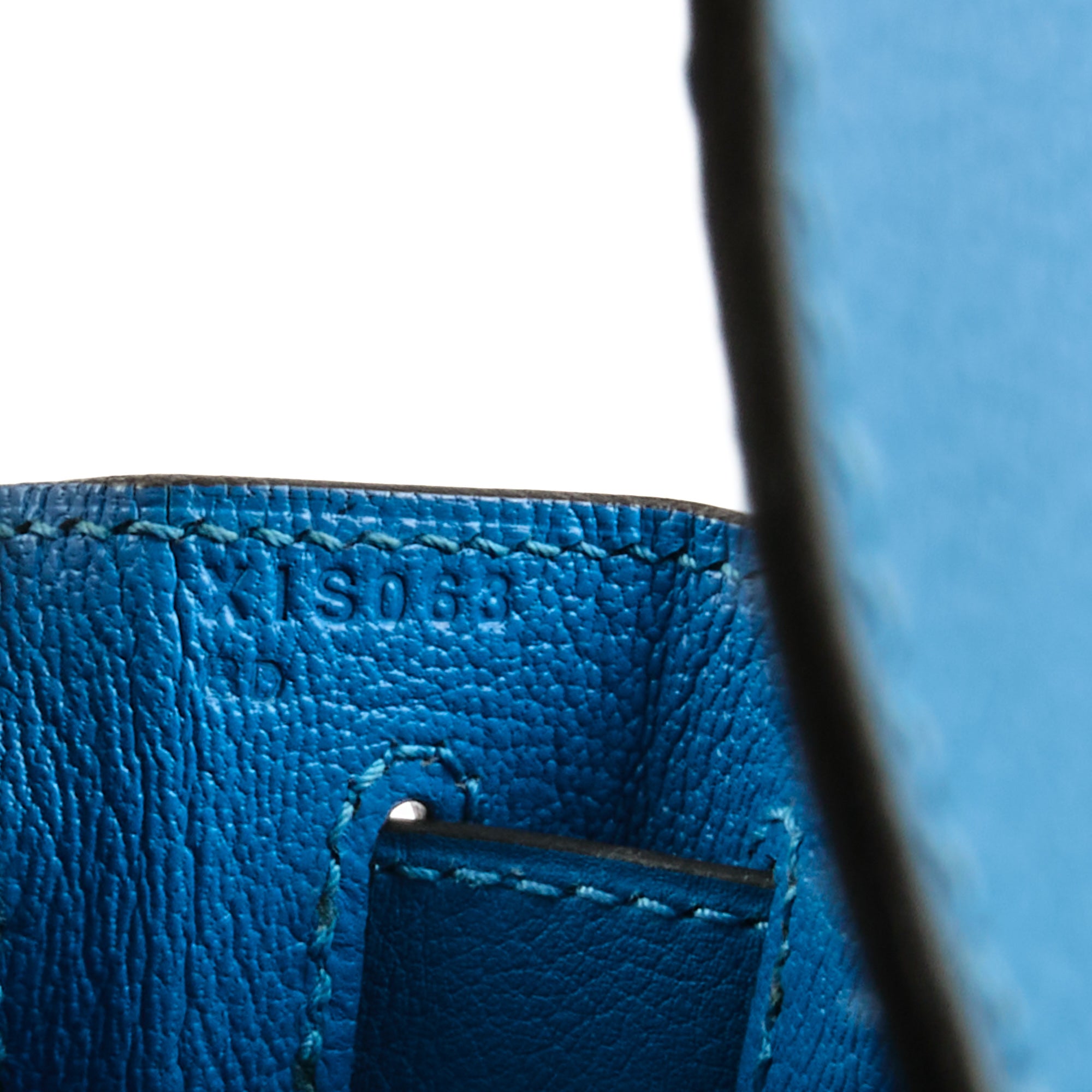 HERMES - Kelly II 28 Evercolor calfskin leather blue handbag