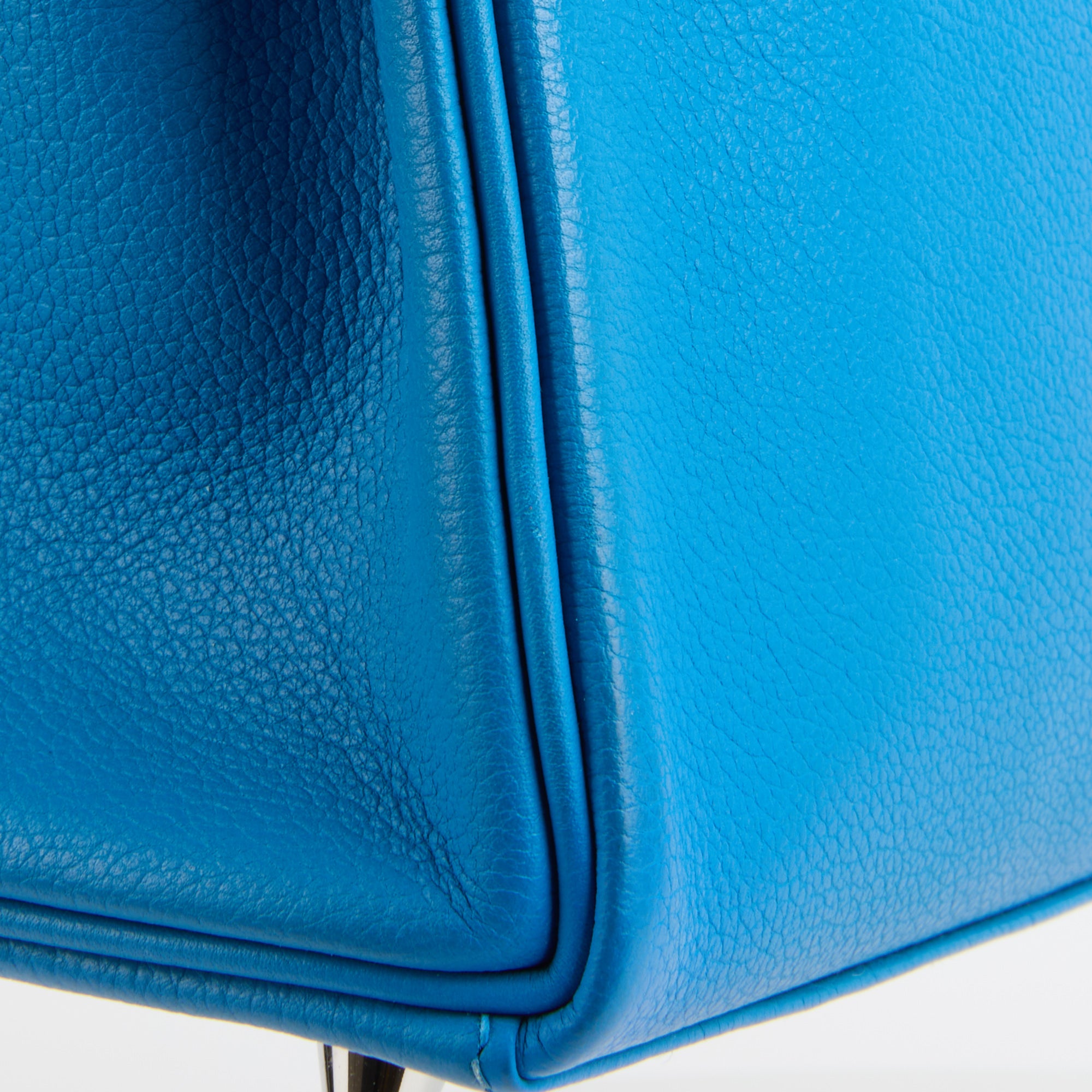 HERMES - Kelly II 28 Evercolor calfskin leather blue handbag
