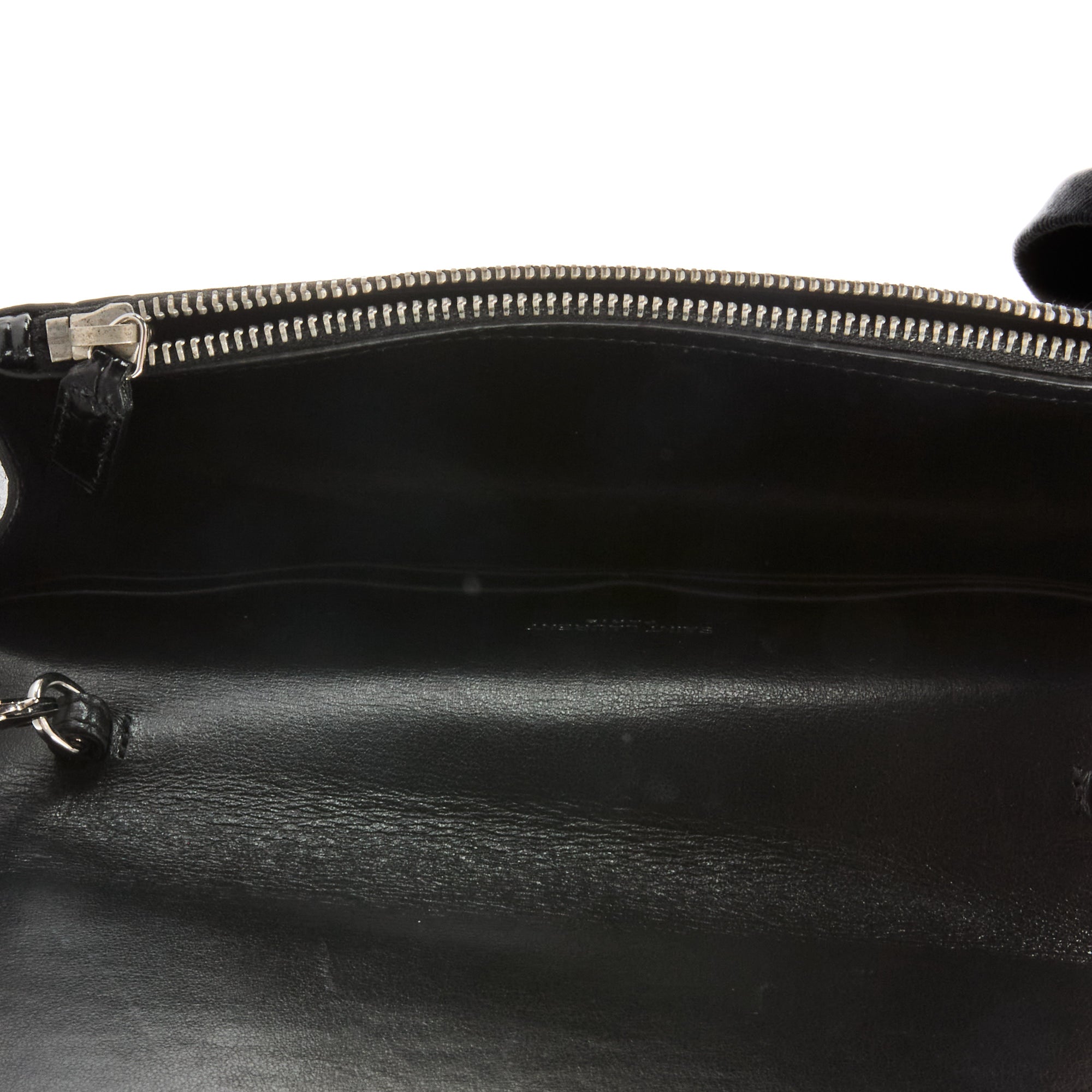 SAINT LAURENT - Sac à main Mini Kate cuir embossé crocodile noir - Handbag