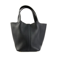HERMES - Sac à main Picotin Lock 18 cuir Taurillon Clémence Bleu caban - Handbag