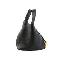 HERMES - Sac à main Picotin Lock 18 cuir Taurillon Clémence Bleu caban - Handbag