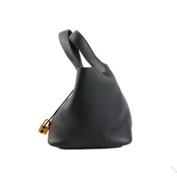 HERMES - Sac à main Picotin Lock 18 cuir Taurillon Clémence Bleu caban - Handbag