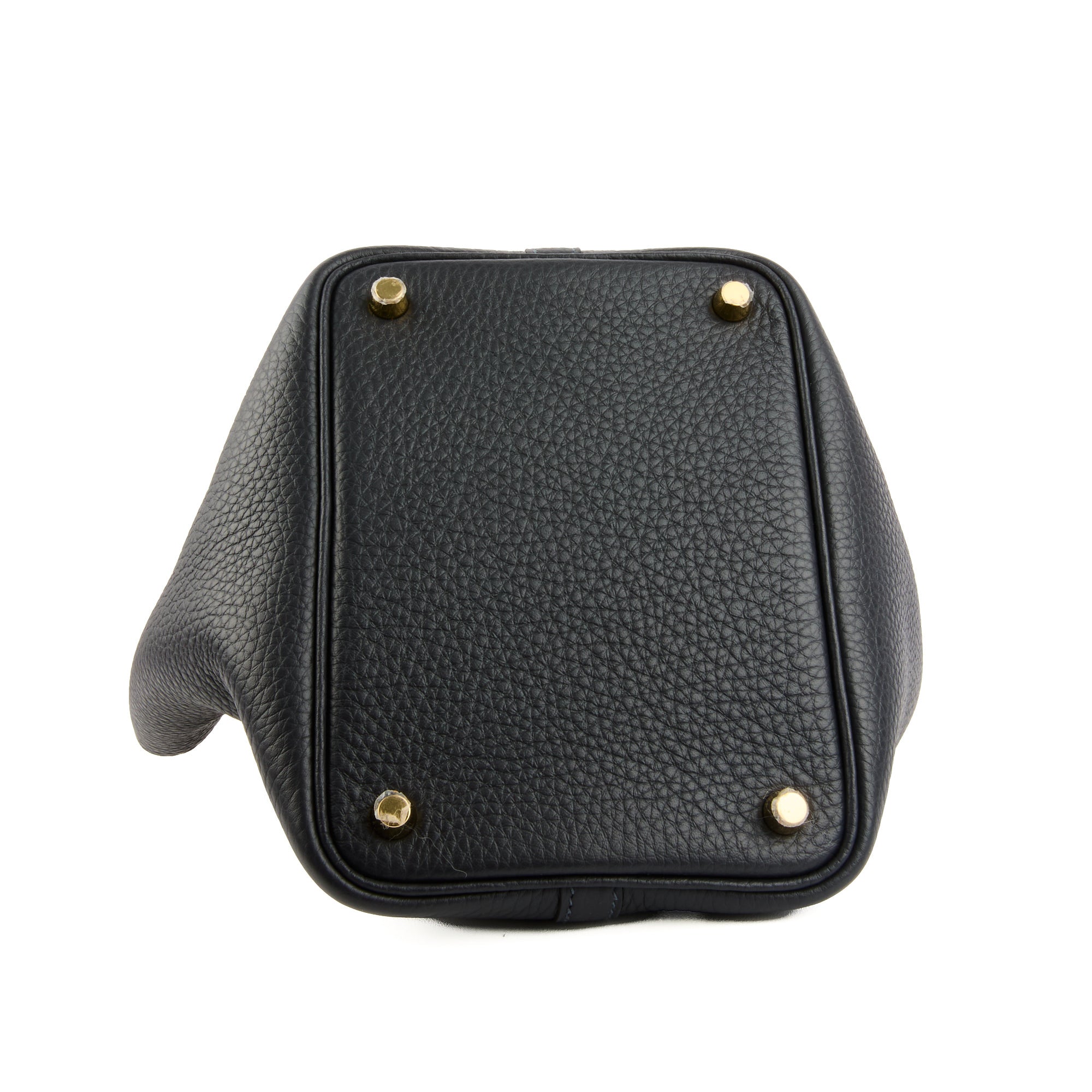 HERMES - Sac à main Picotin Lock 18 cuir Taurillon Clémence Bleu caban - Handbag