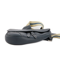 DIOR - Sac bandoulière Men Saddle cuir bleu marine - Handbag