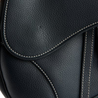 DIOR - Sac bandoulière Men Saddle cuir bleu marine - Handbag