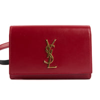 SAINT LAURENT - Sac à main ceinture Kate cuir rouge - Handbag