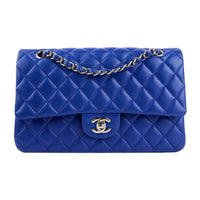 CHANEL - Blue leather Timeless Classic shoulder bag - Handbag