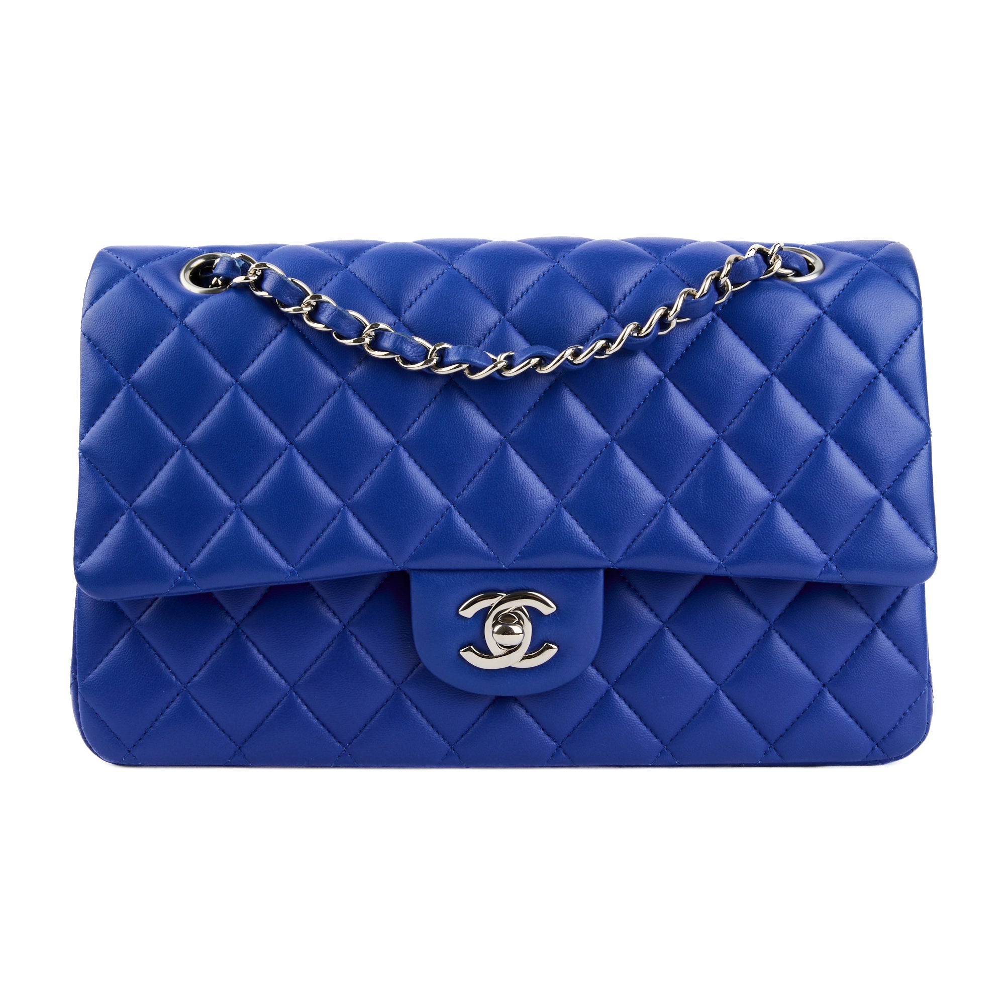 CHANEL - Blue leather Timeless Classic shoulder bag - Handbag