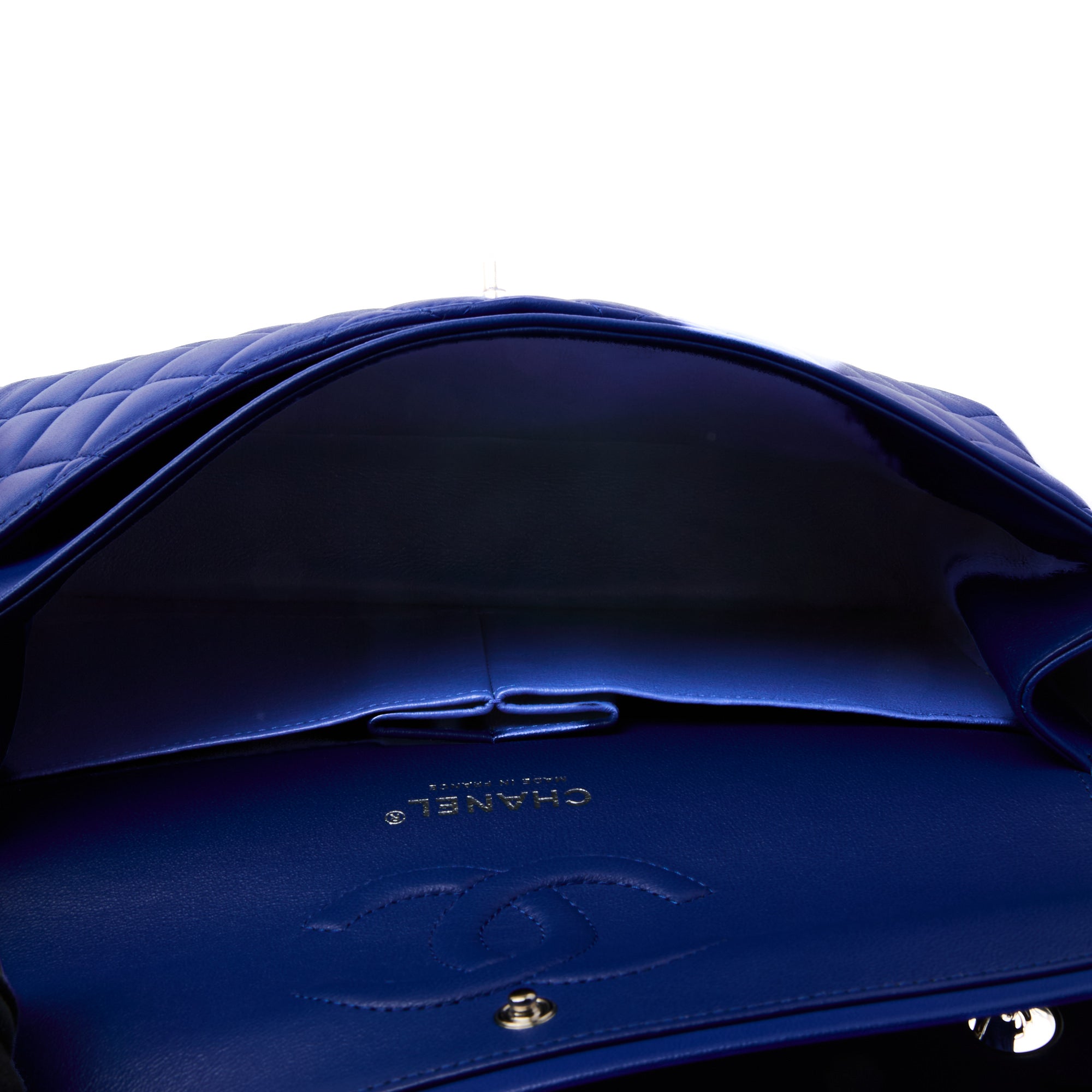 CHANEL - Blue leather Timeless Classic shoulder bag - Handbag