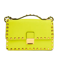 VALENTINO - Sac bandoulière Rockstud Small cuir Jaune - Handbag
