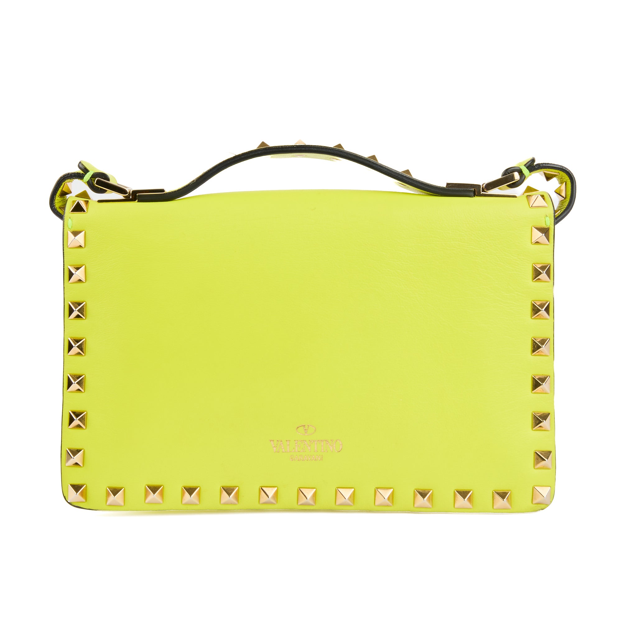 VALENTINO - Sac bandoulière Rockstud Small cuir Jaune - Handbag