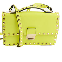VALENTINO - Sac bandoulière Rockstud Small cuir Jaune - Handbag