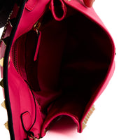 VALENTINO - Sac à main Rockstud mini cuir rose fluo - Handbag