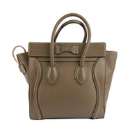 CELINE - Sac à main Luggage cuir grainé taupe - Handbag