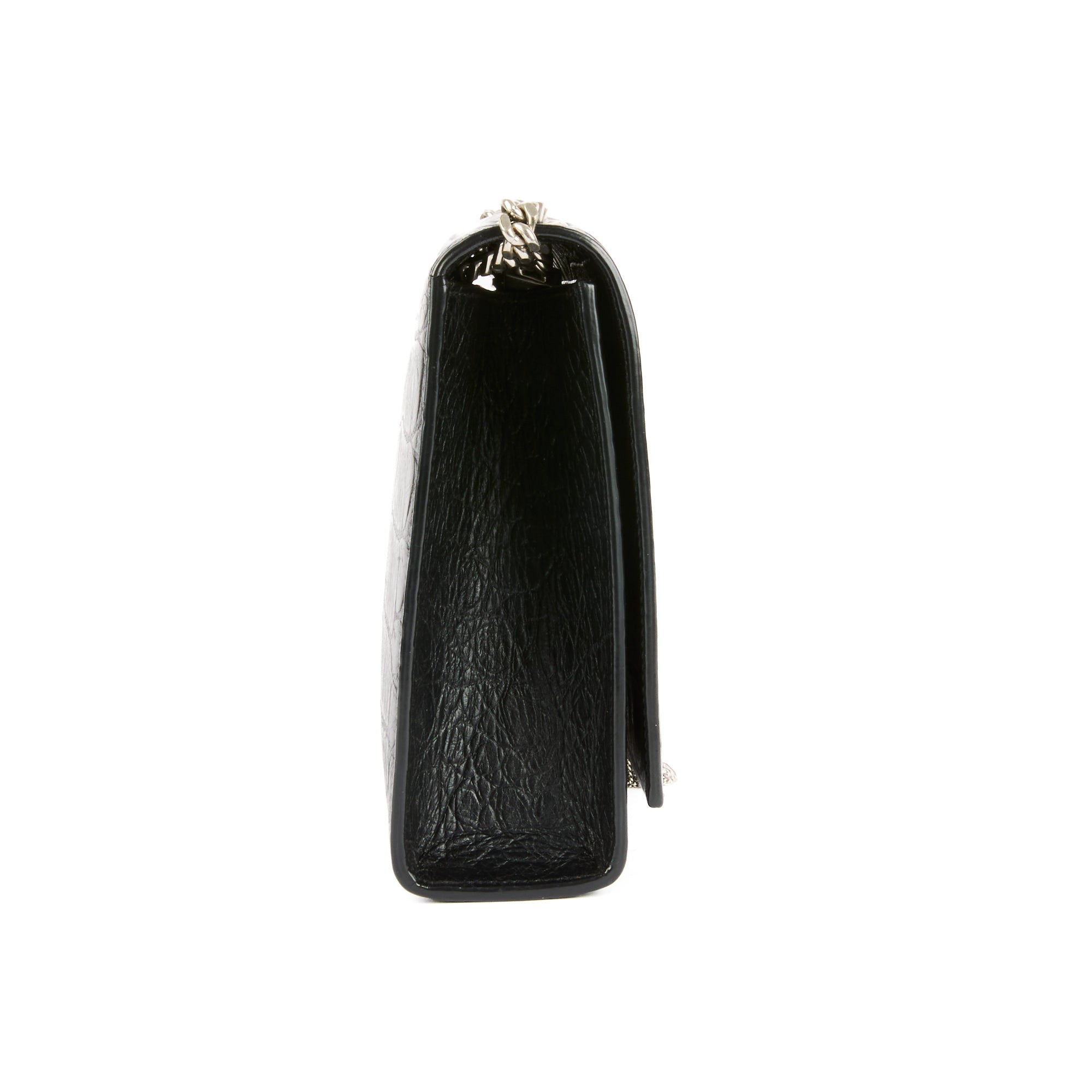 SAINT LAURENT - Sac à main Mini Kate cuir embossé crocodile noir - Handbag