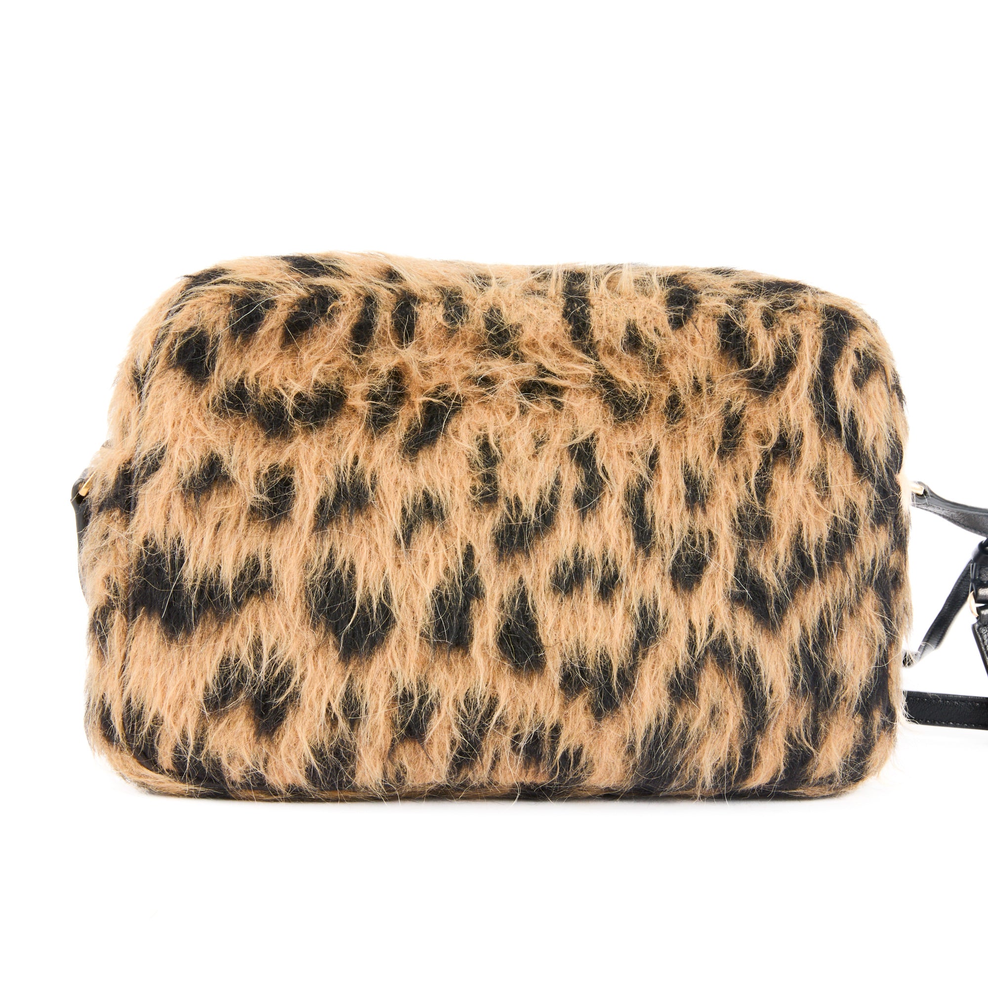 SAINT LAURENT - Sac bandoulière Lou fourrure léopard - Handbag