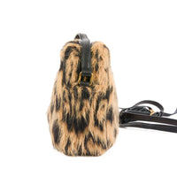 SAINT LAURENT - Sac bandoulière Lou fourrure léopard - Handbag