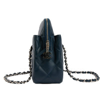 CHANEL - Sac à main Shopping Tote cuir bleu - Handbag