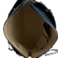 CHANEL - Sac à main Shopping Tote cuir bleu - Handbag