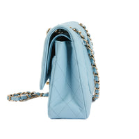 CHANEL - Sac bandoulière Timeless Medium 11.12 cuir caviar bleu - Handbag