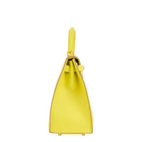 HERMES - Sac à main Kelly 28 Sellier cuir Epsom Jaune Lime - Handbag
