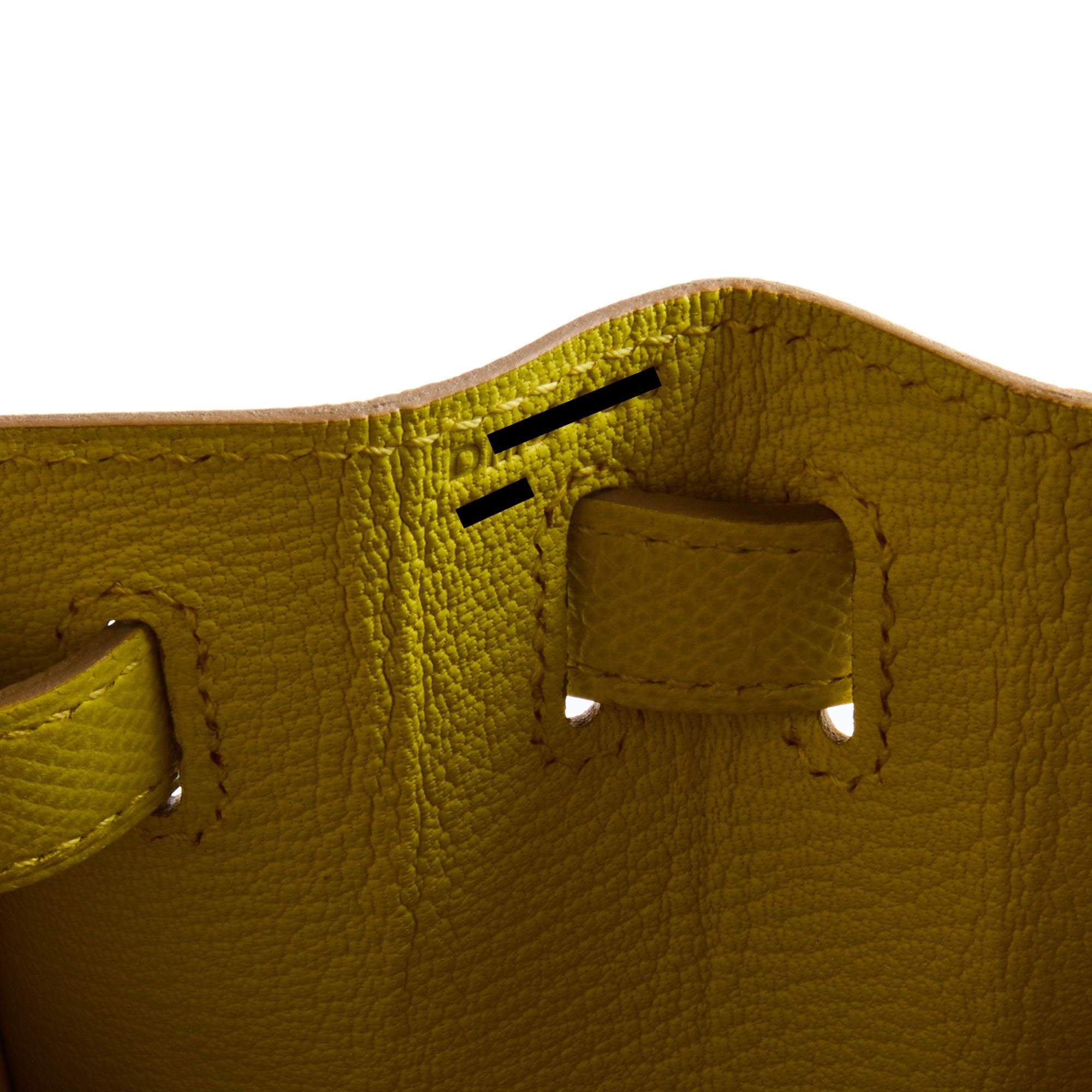 HERMES - Sac à main Kelly 28 Sellier cuir Epsom Jaune Lime - Handbag